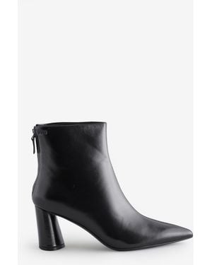 BOSS Gracey Leather Heeled Ankle Boots - Black