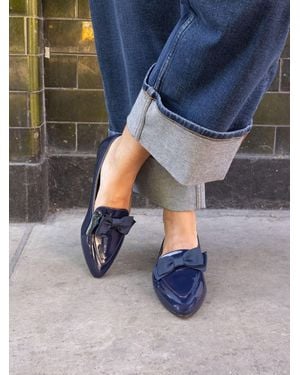 Novo Coco Bow Flat Shoe - Blue