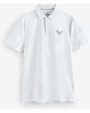 Castore Essential Short Sleeve Golf Polo Shirt - White