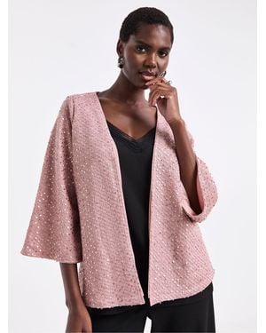 JD Williams Kimono Sleeve Sequin Cardigan - Pink