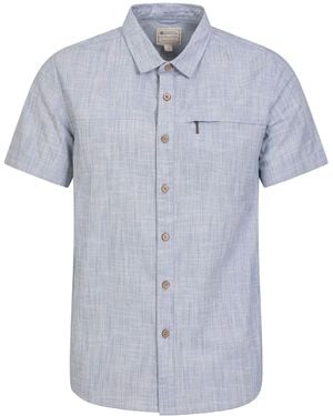 Mountain Warehouse Coconut Slub Texture Short Sleeve Shirt - Blau