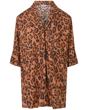 Chantelle Explore Short Sleeve Beachwear Shirt, Leopard Print - Brown
