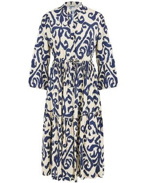 Yumi' Block Print Kaftan - White
