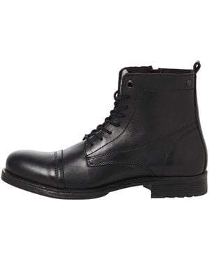 Jack & Jones Leather Boots - Black