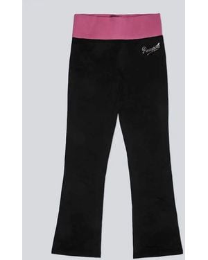 Pineapple Contrast Band Jersey Pants - Black
