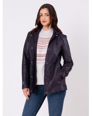 Lakeland Leather Patterdale Hooded Coat - Blue