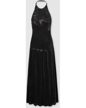 Florere Sequin Halter Neck Dress - Black