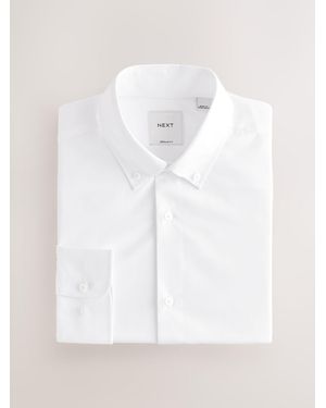 Next Regular Fit Easy Care Single Cuff Smart Shirt - White