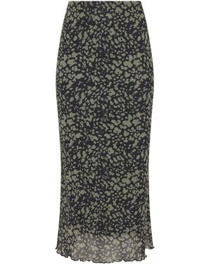 M Com Mesh Maxi Skirt - Gray
