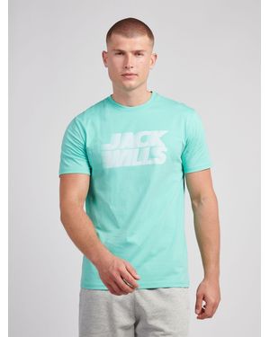 Jack Wills Layered Logo Graphic T-Shirt - Blue