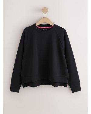 Next Crew Neck Long Sleeve Sweatshirt With Wool - Black