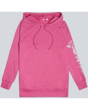 Pineapple Dark Longline Hoodie - Pink
