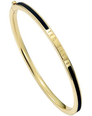 Ted Baker Tone Roley Classic Colour Enamel Slim Bangle Bracelet - White
