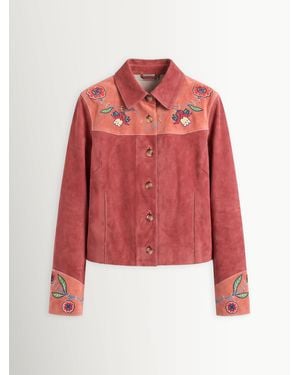 RIXO London Folk Bloom Appliqué Karmen Jacket - Red