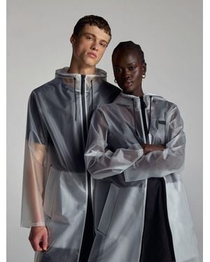 HUNTER Pu Hooded Jacket - Gray