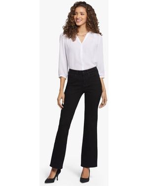 NYDJ Blake High Rise Slim Flareed Jeans - White
