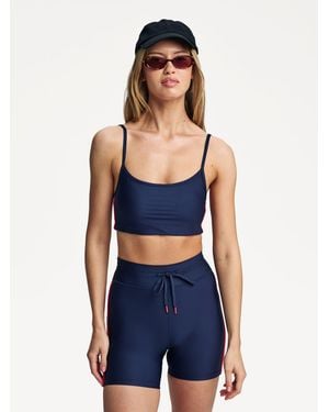 The Upside The Upside Oxford Hutton Scoop Neck Bra - Blue