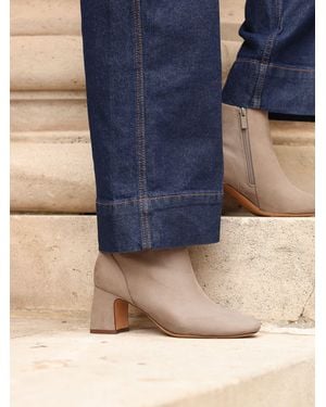 Linzi Cove Comfort Block Heeled Ankle Boot - Blue