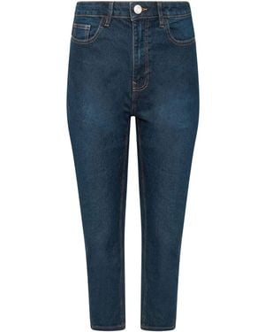 M Com Cropped Straight Leg Jeans - Blue