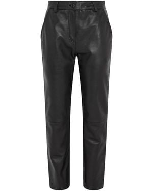 M Com Premium Real Leather Pants - Black
