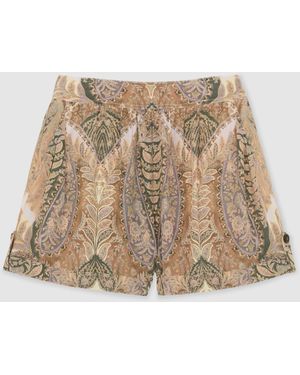 Reiss Neave Shorts Mit Paisley-Print - Natur