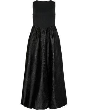 Y.A.S Y. A.S Y. A.S Jacquard Sleeveless Maxi Dress - Black