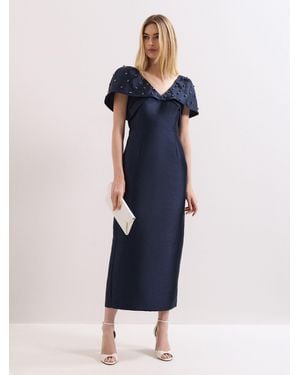 Phase Eight Erina Satin Dress - Blue