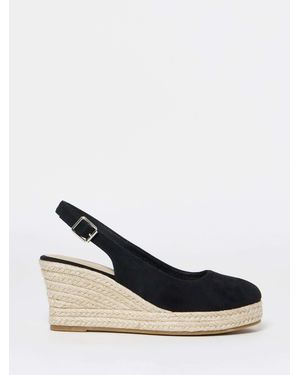 Simply Be Wide Fit Espadrille Wedge Slingback Shoes - White