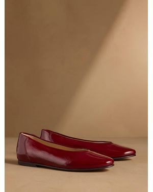 Russell & Bromley Burgundy Patent Norbury Ballet Flats - Brown
