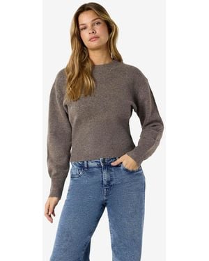Noisy May O-Neck Knit Sweater - Blue