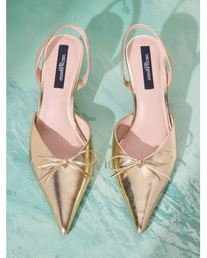 Next Tabitha Simmons X Faylina Bow Point Sling Back Heels - Green