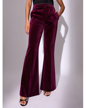 Lipsy Flared Leg Tailored Pants - Purple
