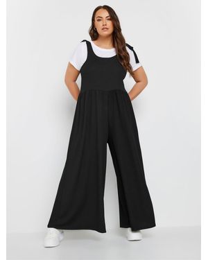 Yours Curve Jumpsuit Aus Strukturiertem Jersey44 - Schwarz