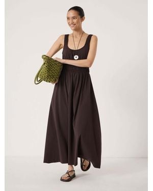 Hush Mirelle Jersey Gathered Strap Maxi Dress - White
