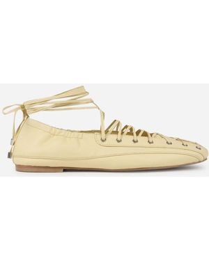 Bronx Serajaa Leather Ballerinas - Natural