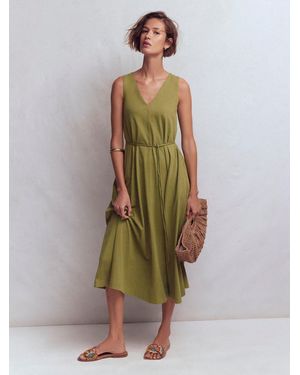 Boden Mia V-Neck Jersey Midi Dress - Green