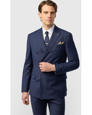 Ted Baker Chalk Stripe Jacket - Blue