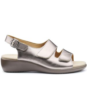 Hotter Wide Fit Easy Ii Touch Fastening Buckle Sandals - White