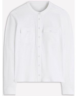 Boden Topstitched Pocket Shirt - White