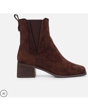 SIMMI Tyler Block Heel Chelsea Boots - Brown