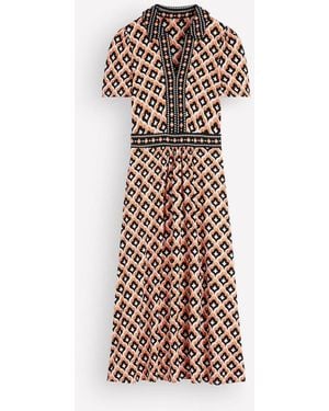 Boden Heidi Jersey Midi Tea Dress - White