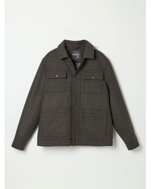 FatFace Fatface Charcoal Check Shacket - Gray