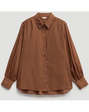 Hush Dakota Cotton Voile Shirt - Brown