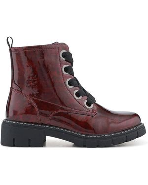 Pavers Wide-Fit Chunky Ankle Boots - Purple