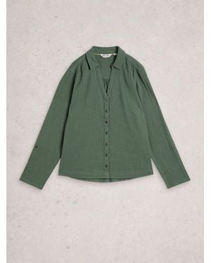 White Stuff Annie Cheesecloth Shirt - Green