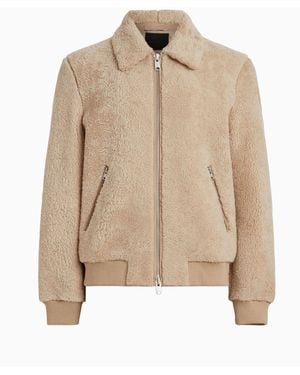AllSaints Allsaints Charlie Shearling Jacket - Natural