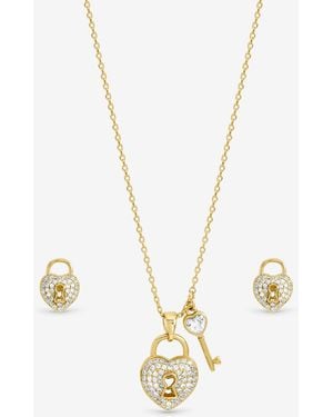 Inicio Padlock Heart Set - White