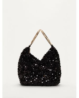 Phase Eight Sequin Clutch Bag - Black