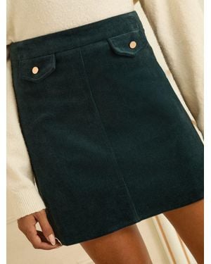 Love & Roses Corduroy Mini Skirt - Green