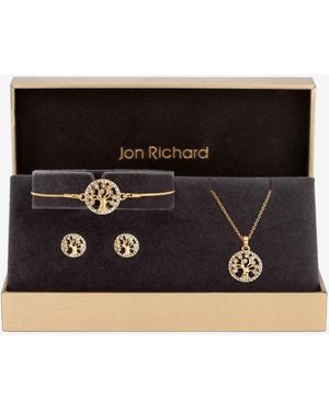 Jon Richard Tone Crystal Tree Of Life Trio Set - Black